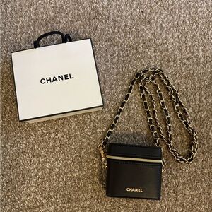 CHANEL Black/Gold Lipstick Case